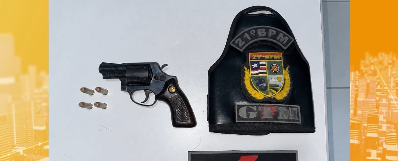 Homem é preso por porte ilegal de arma durante abordagem em bar