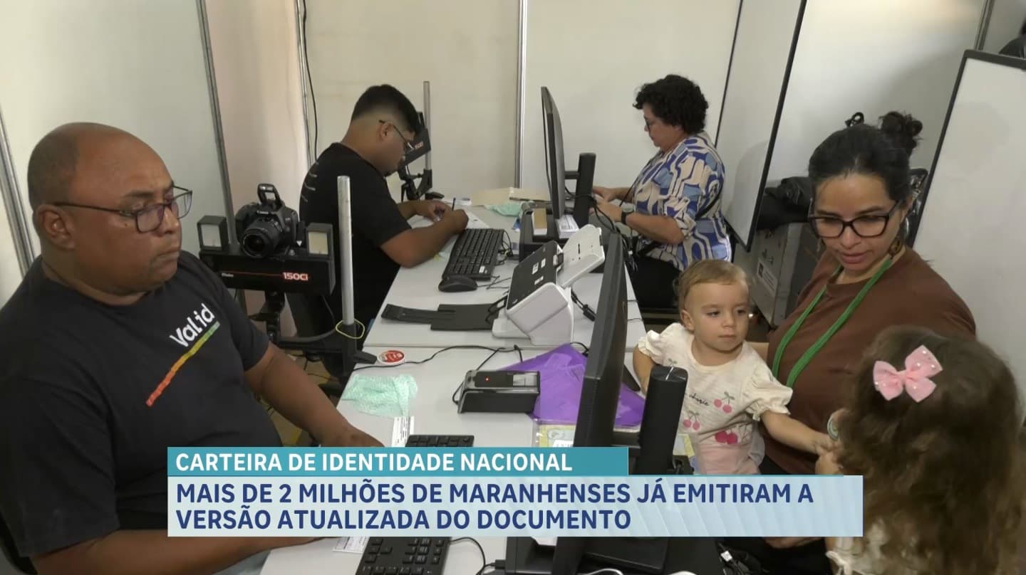 Carteira de Identidade Nacional: Maranhão ultrapassa 2 milhões de emissões do documento unificado