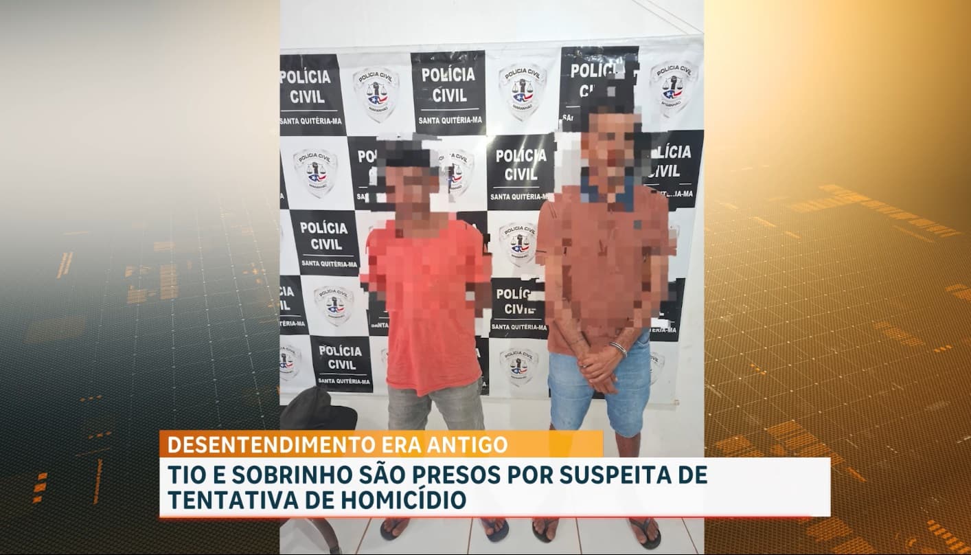 Tio e sobrinho são presos por suspeita de tentativa de homicídio