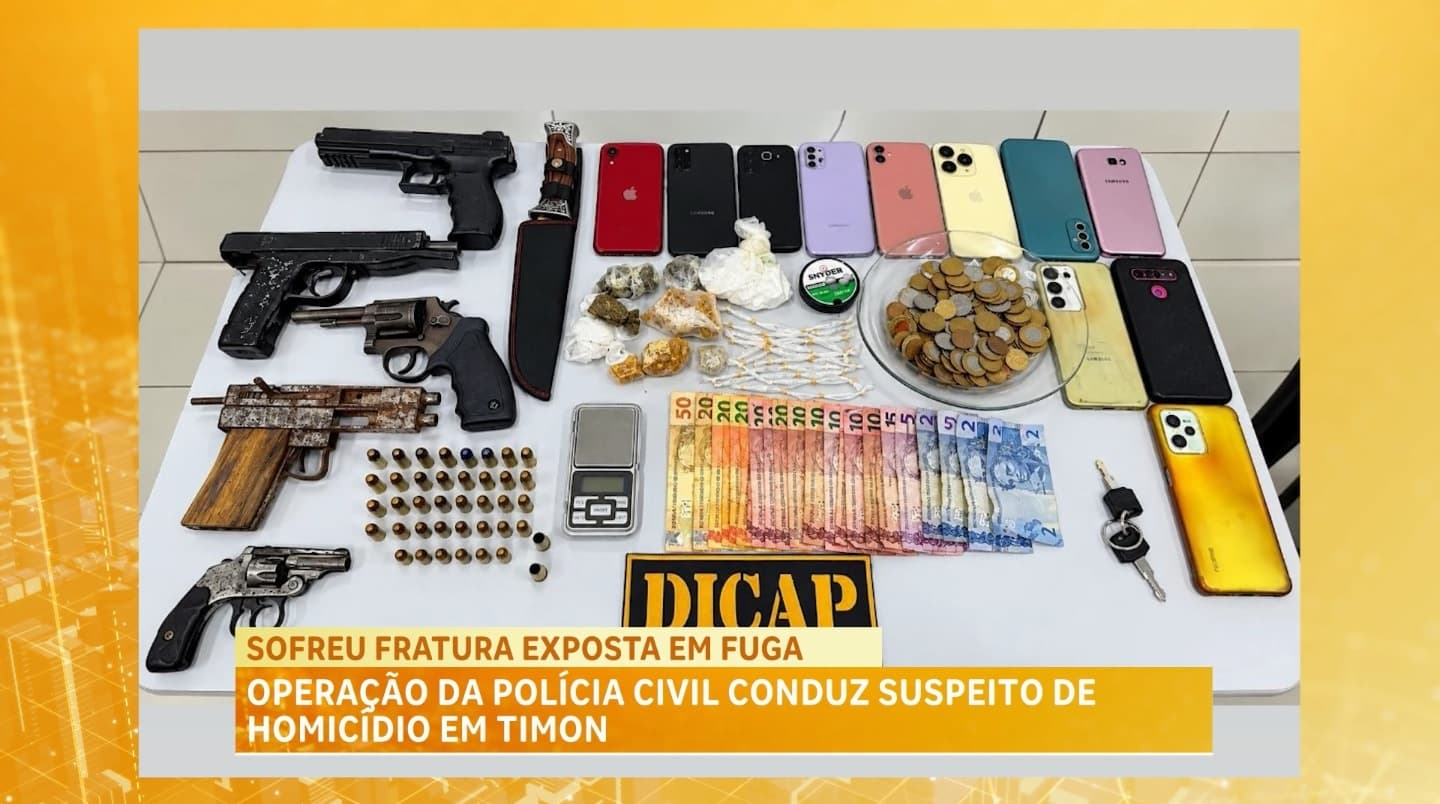 Suspeito de homicídio é preso durante operação da Polícia Civil em Timon