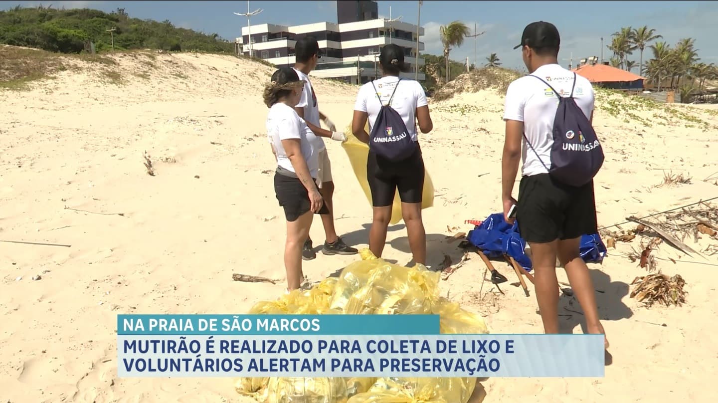 Mutirão de limpeza reúne voluntários na região da Avenida Litorânea, em São Luís