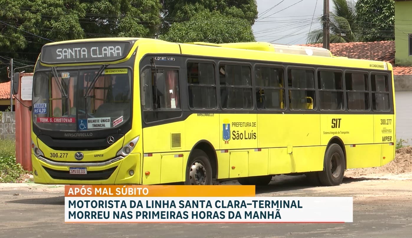 Motorista de ônibus morre após passar mal dentro do veículo em São Luís