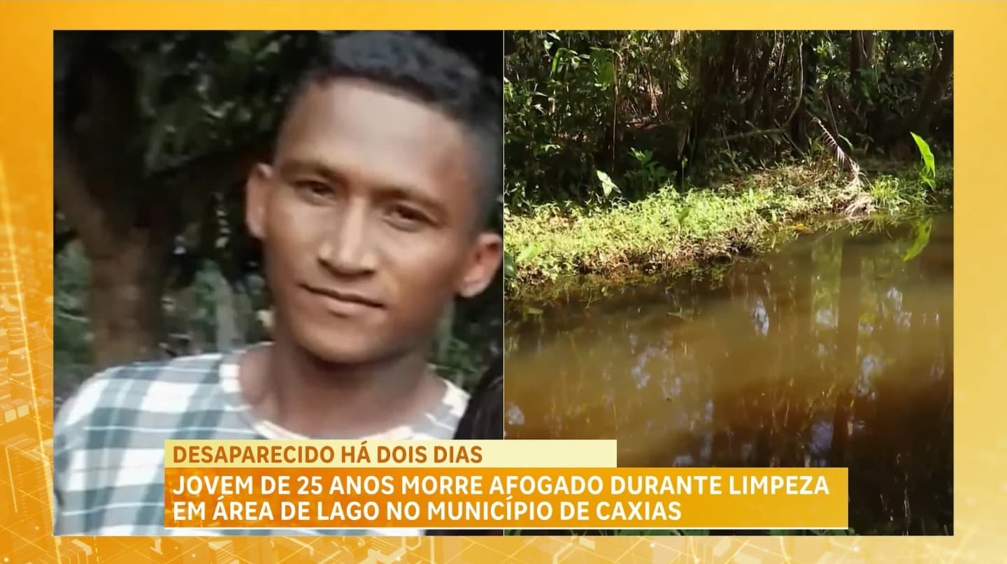 Jovem morre afogado durante limpeza de lago em Caxias