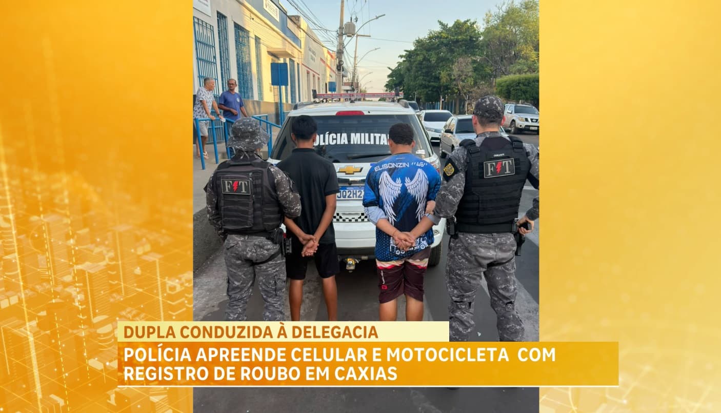 Polícia Militar recupera motocicleta e celular roubados em Caxias