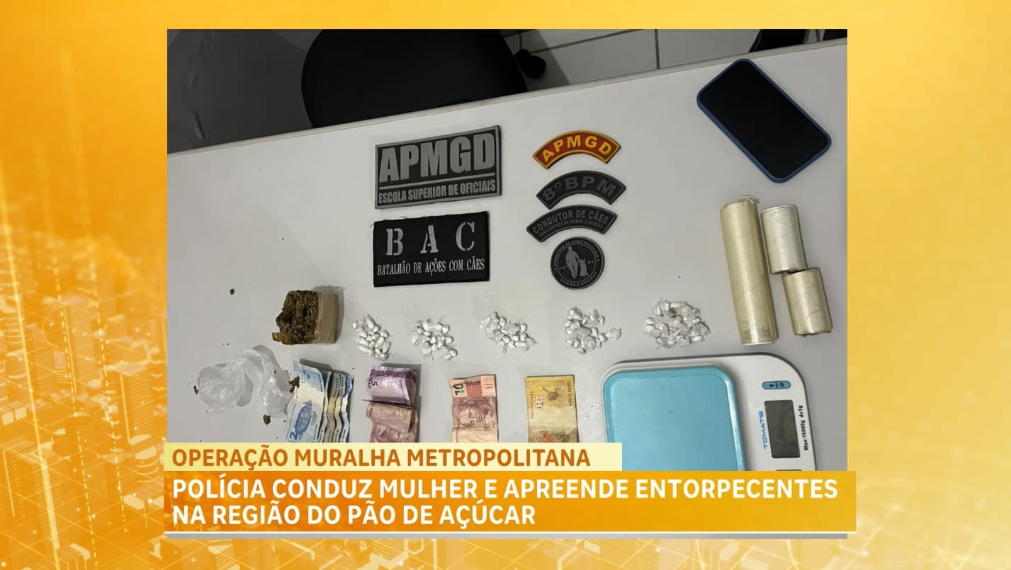 Mulher é conduzida à delegacia após apreensão de drogas no Pão de Açúcar, em São Luís