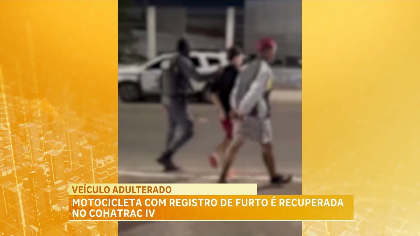 Homem é preso e moto adulterada é apreendida no Cohatrac 4