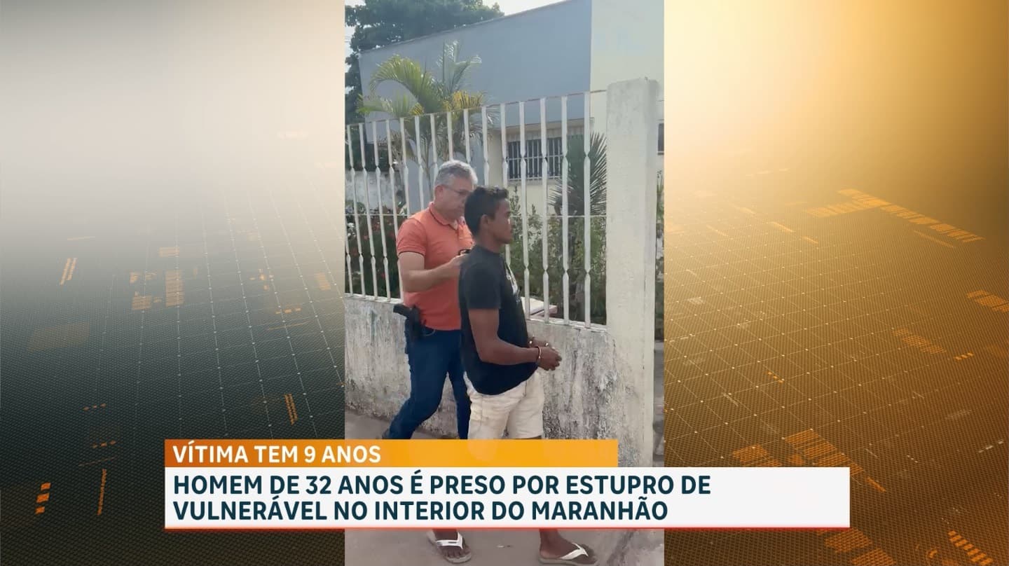 Homem de 32 anos é preso suspeito de estuprar criança em Vitória do Mearim