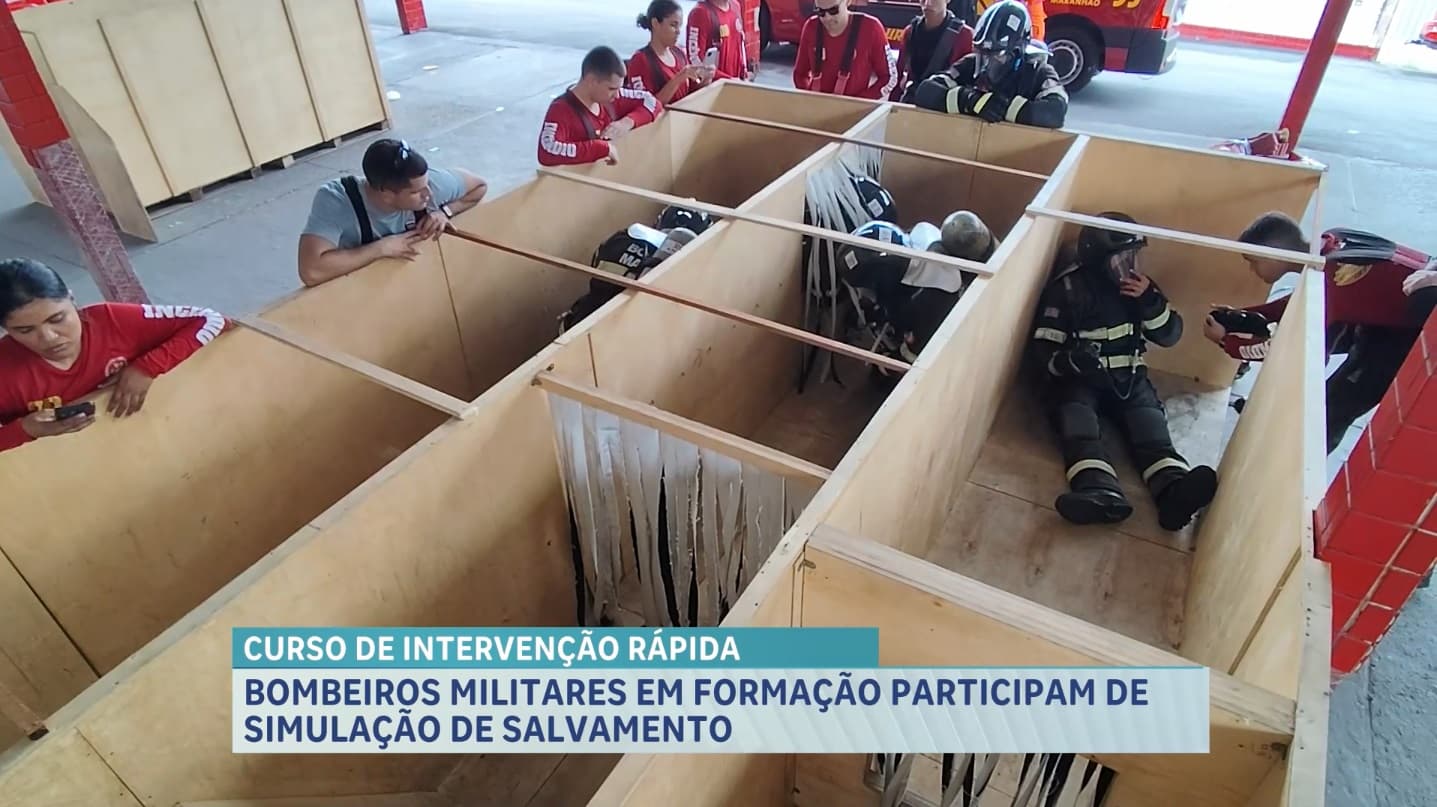 CBBMA promove simulação de salvamento para bombeiros em formação