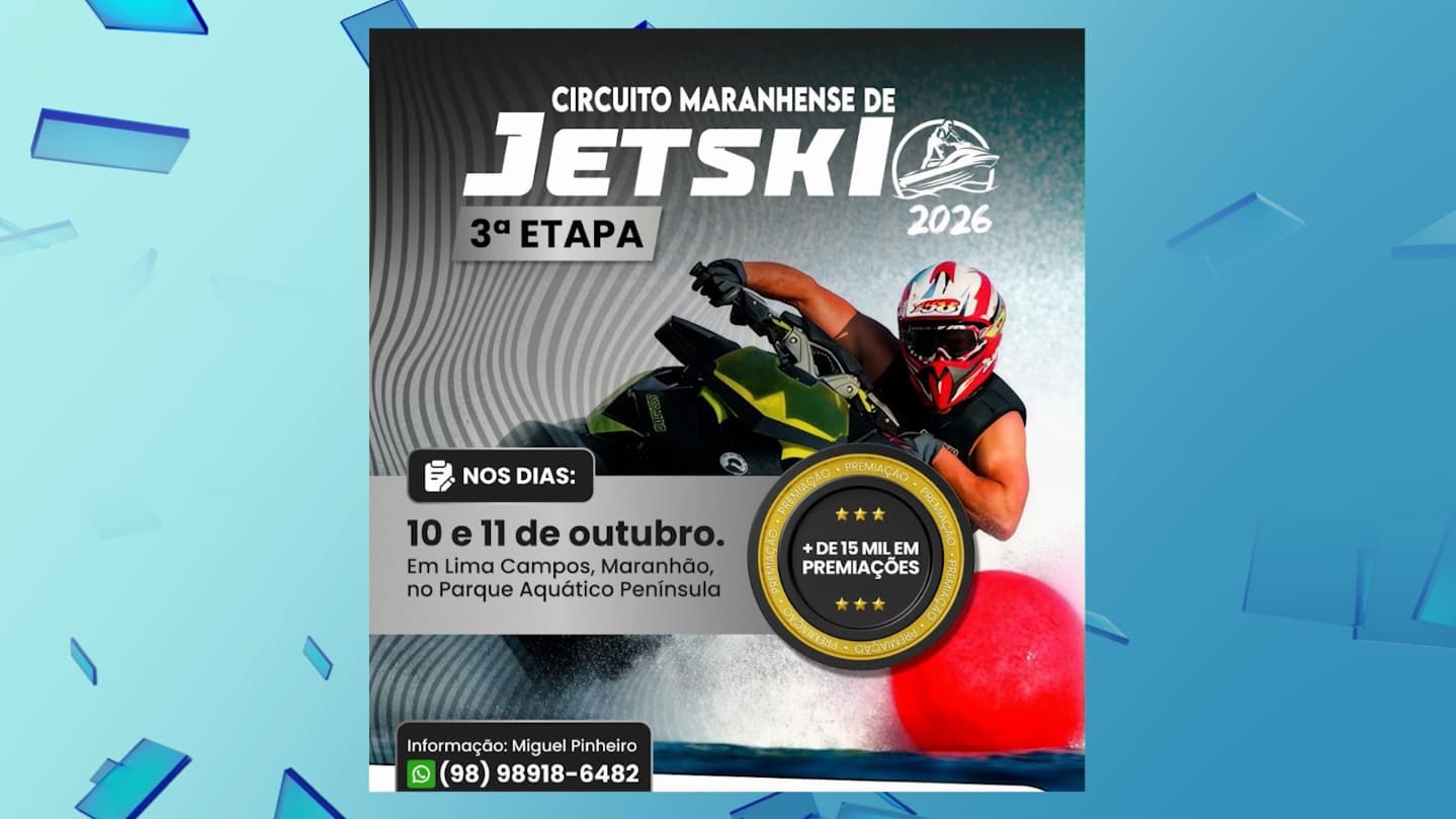 Esporte Cidade: Lima Campos recebe a 3ª etapa do Circuito Maranhense de Jet Ski