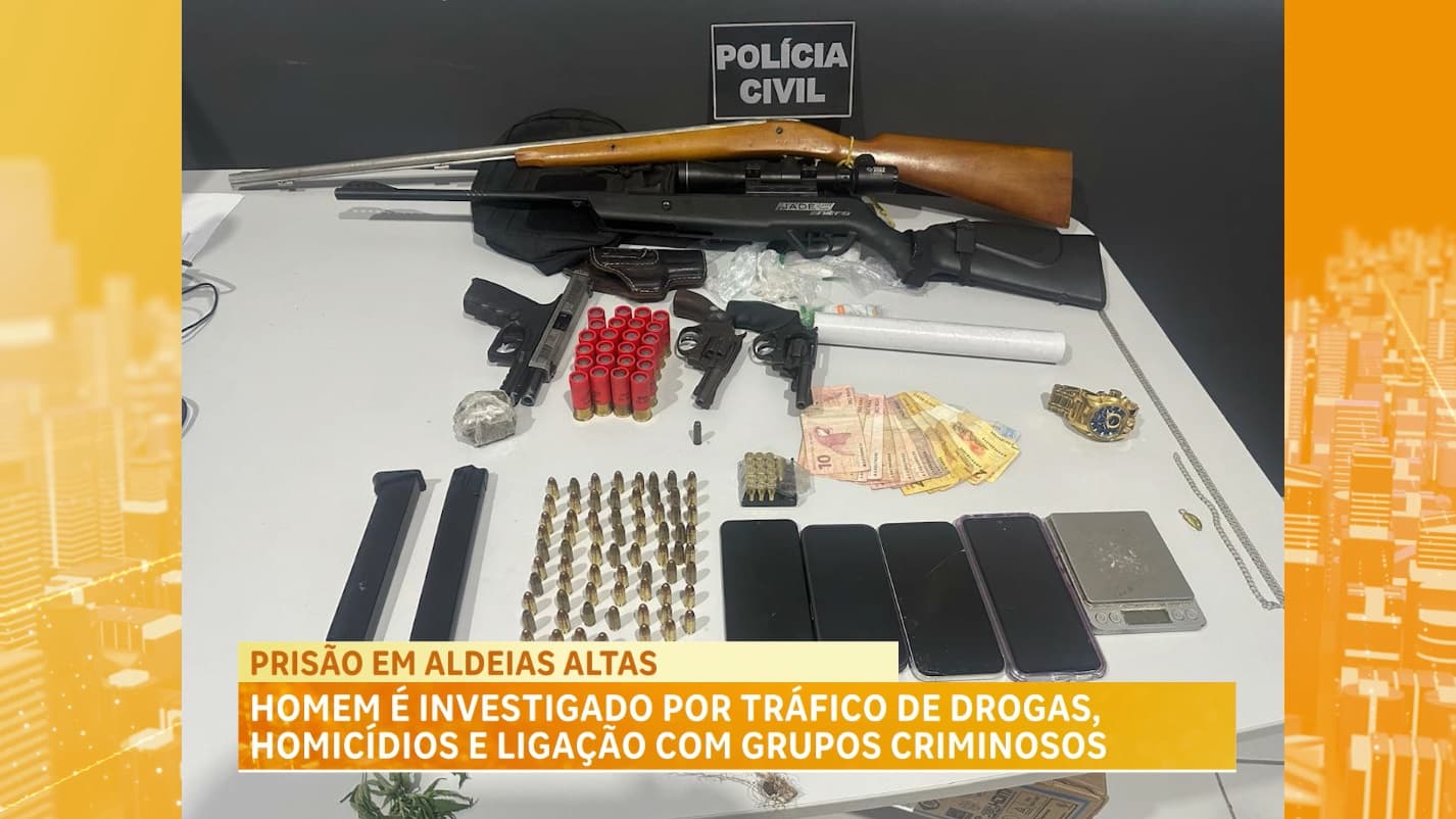 Homem investigado por tráfico é preso em Aldeias Altas