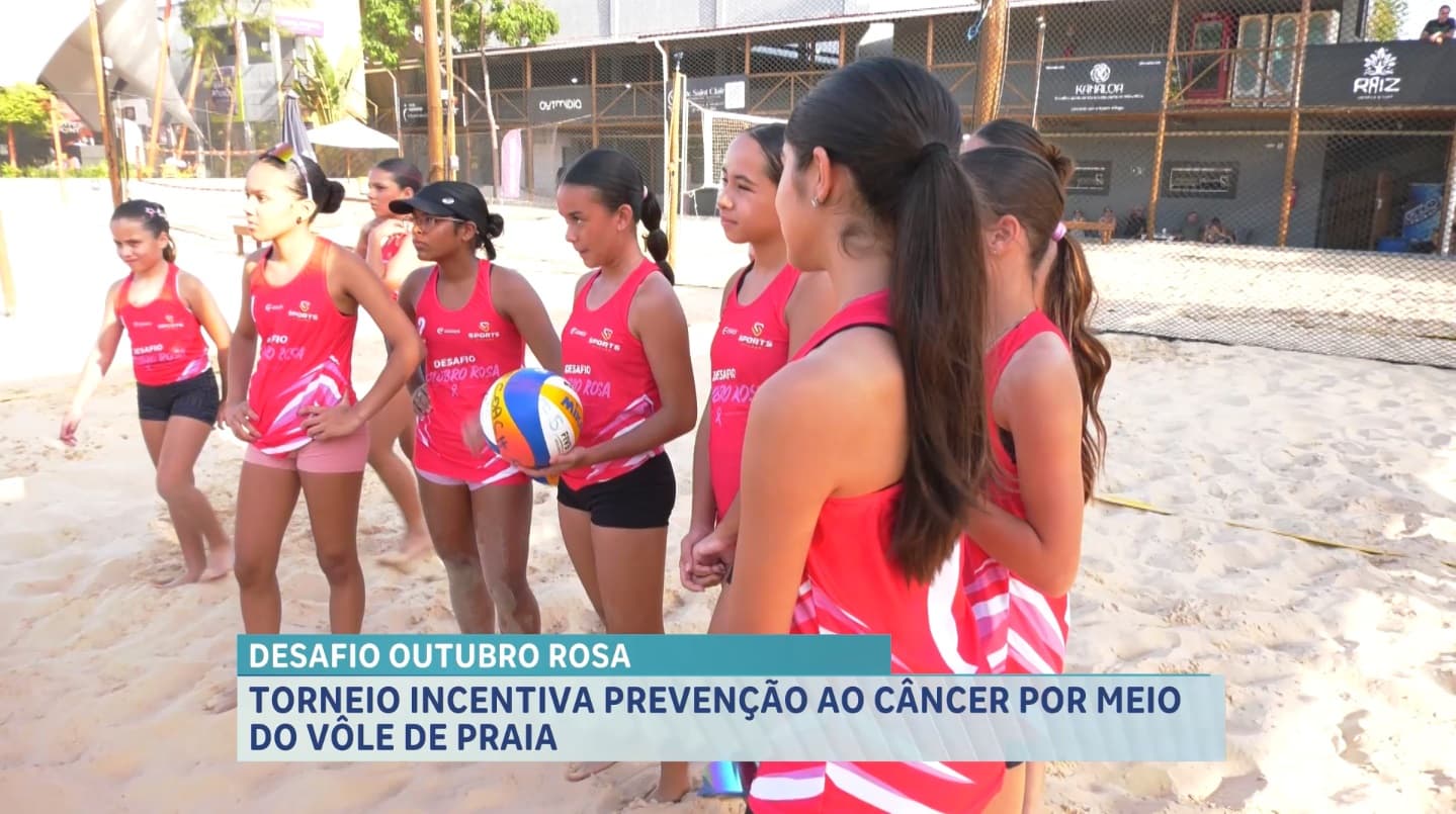 Esporte Cidade: combate ao câncer de mama é incentivado em torneio de vôlei de praia sub-14
