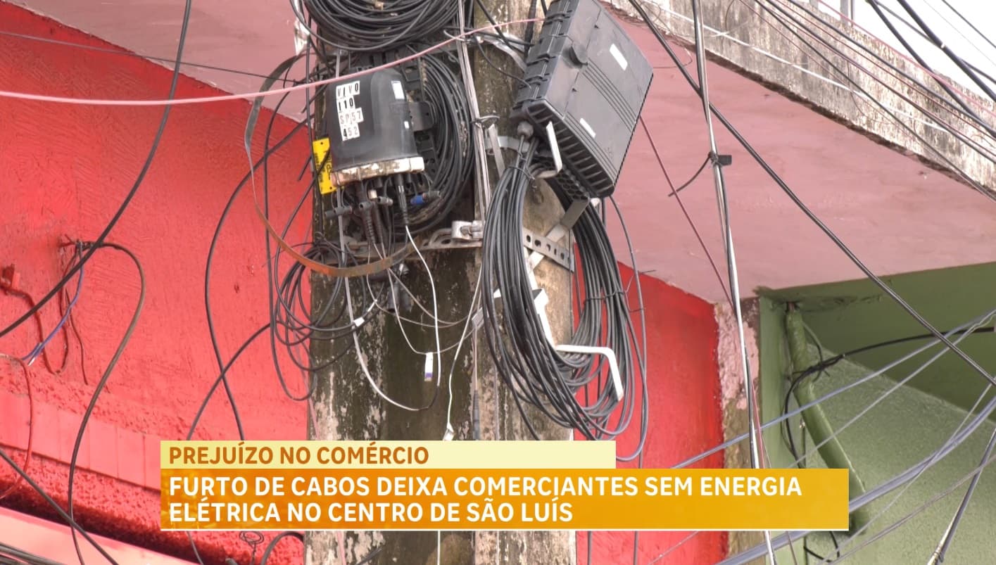 Furto de cabos de energia deixa boxes comerciais sem luz no Centro de São Luís