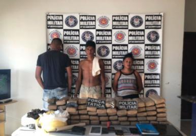 PolÃcia Militar apreende 60 kg de maconha em Buriticupu