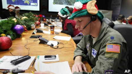 Trenó do Papai Noel é rastreado por radares e aviões de combate