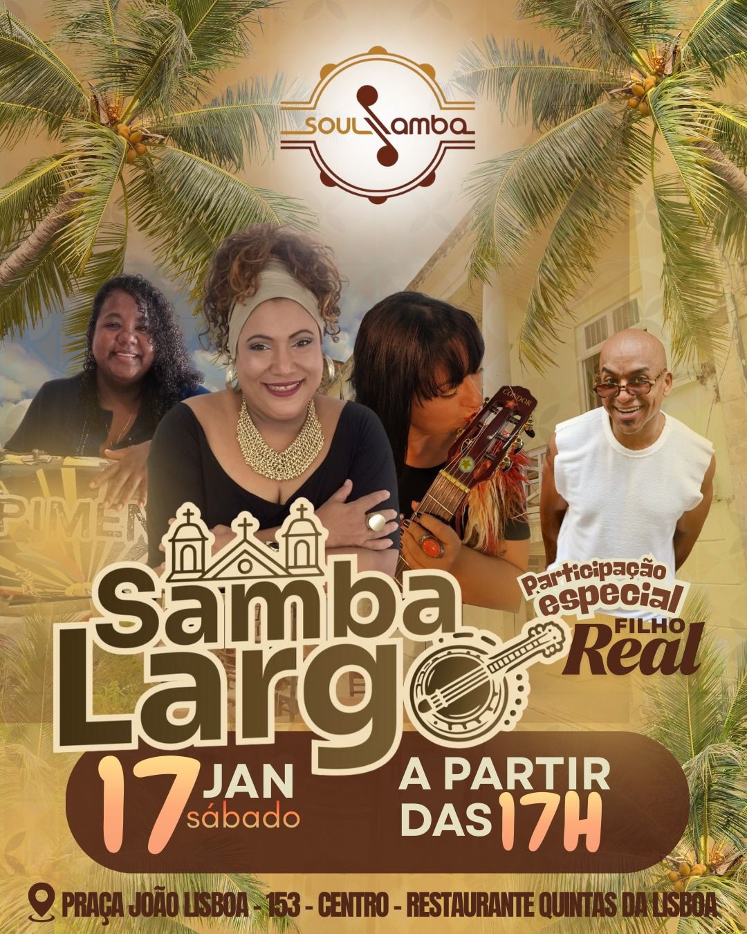 Projeto Samba no Largo transforma o Largo do Carmo em palco da cultura maranhense