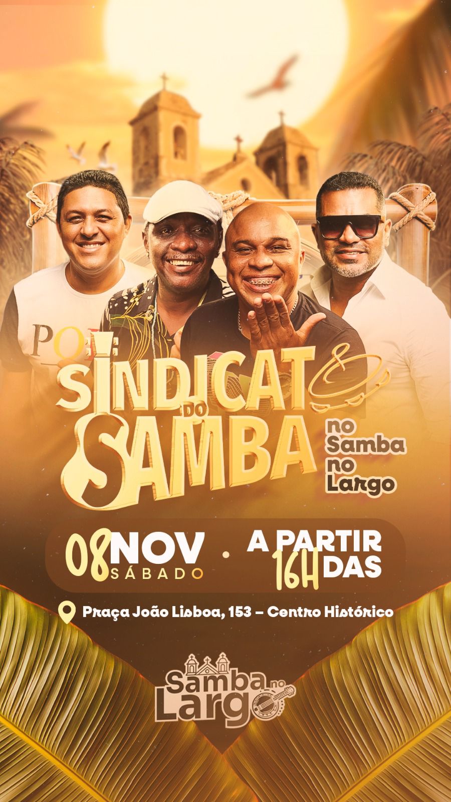 Sindicato do Samba agita Praça João Lisboa no “Samba no Largo” 