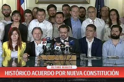  Chile anuncia plebiscito para nova Constituição em abril de 2020 