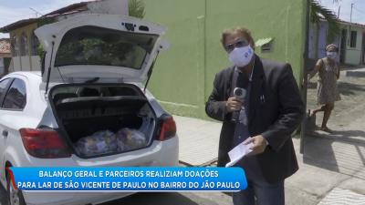 Balanço Geral entrega donativos a lar de idosas no João Paulo