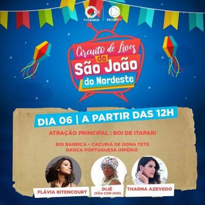 TV Cidade realiza circuito de lives para celebrar São João 