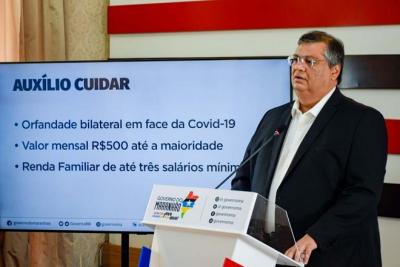  Flávio Dino anuncia auxílio a crianças e adolescentes órfãos pela Covid-19