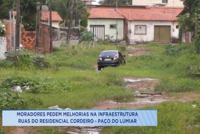 Moradores ainda reclamam de infraestrutura no Res. Cordeiro