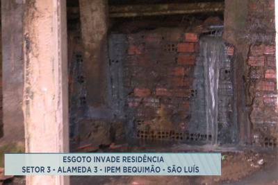 Morador denuncia esgoto estourado no bairro Ipem Bequimão