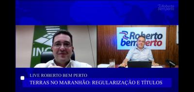 Live de Roberto Rocha debate regularização fundiária e linhas de créditos 