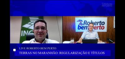 Live de Roberto Rocha debate regularização fundiária e linhas de créditos