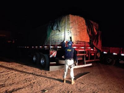 PRF apreende mais de 40m³ de madeira transportada ilegalmente na BR-135