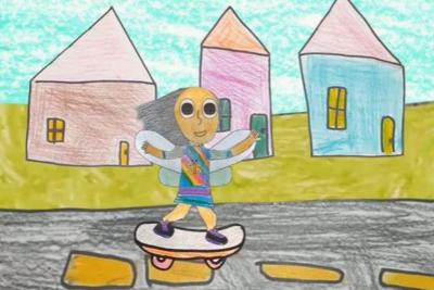 A fada radical: crianças criam animação sobre a medalhista olímpica Rayssa Leal