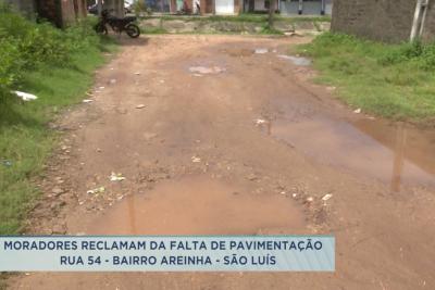 Moradores reclamam de pavimentação no bairro Areinha