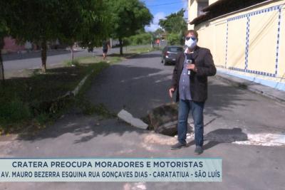 Buraco ameaça moradores no Caratatiua