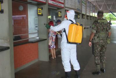 Exército auxilia na higienização da Rodoviária de São Luís 