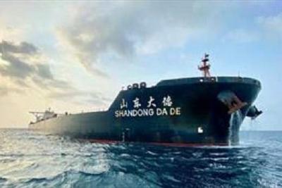 Navio MV Shandong da Zhi, que chegou ao litoral maranhense vindo da Malásia com os primeiros casos da variante indiana da Covid-19. no Maranhão.