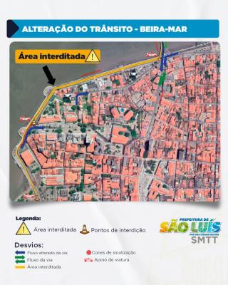São Luís: Avenida Beira Mar será interditada para evento esportivo