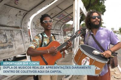Dupla leva música para dentro dos ônibus em São Luís 
