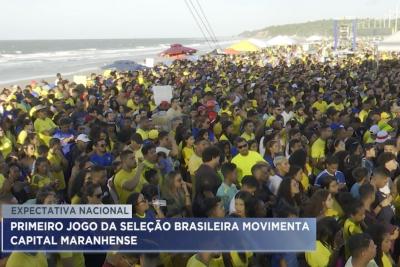 Torcedores se reúnem para assistir aos jogos da Seleção em São Luís
