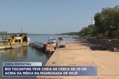 Imperatriz: Rio Tocantins tem cheia repentina de quase 70 cm