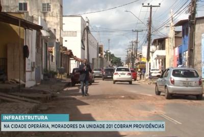 Moradores denunciam falta de infraestrutura na Cidade Operária