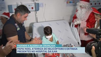 Papai Noel entrega presentes para pacientes em hospital de São Luís