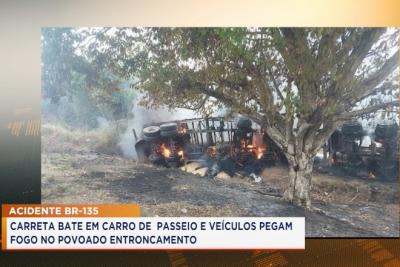 Motorista morre após colidir com carreta na BR-135