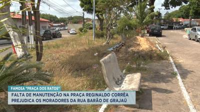 Moradores reclamam de falta de manutenção na Praça Reginaldo Corrêa