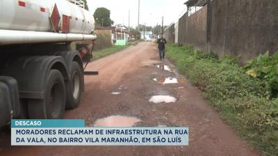 Na Rua da Vala, em São Luís, moradores reclamam de infraestrutura