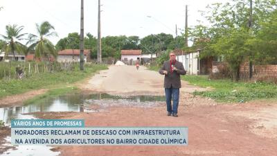 Moradores reclama de infraestrutura em avenida da Cidade Olímpica