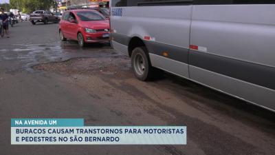 Buracos causam transtornos para motoristas e pedestres no São Bernardo