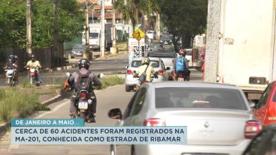 MA-201: estrada de Ribamar tem 60 acidentes no 1º quadrimestre de 2023