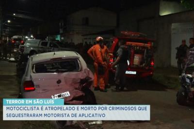 Motociclista morre atropelado por veículo roubado em São Luís