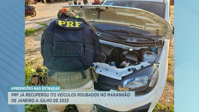 PRF apreende mais de 170 veículos roubados no MA em 2023