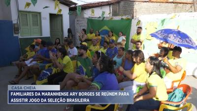 Família da jogadora maranhense Ary Borges torce pela Seleção, em São Luís