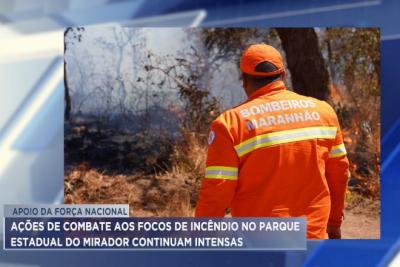 Continuam ações de combate a incêndio no Parque Estadual do Mirador 